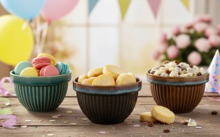 Miska ceramiczna 13,5 x 7,8 cm RIB Brąz