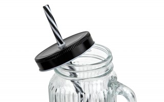Kubek słoik 450 ml z rurką