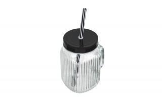 Kubek słoik 450 ml z rurką