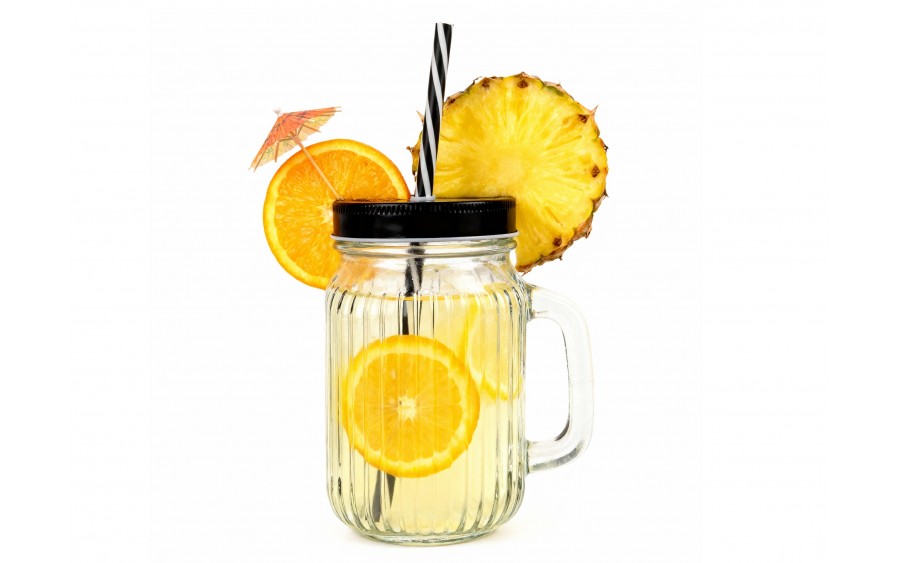 Kubek słoik 450 ml z rurką