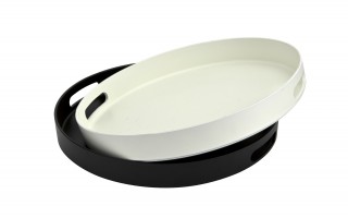 Taca okrągła z uchwytami 33 cm mix