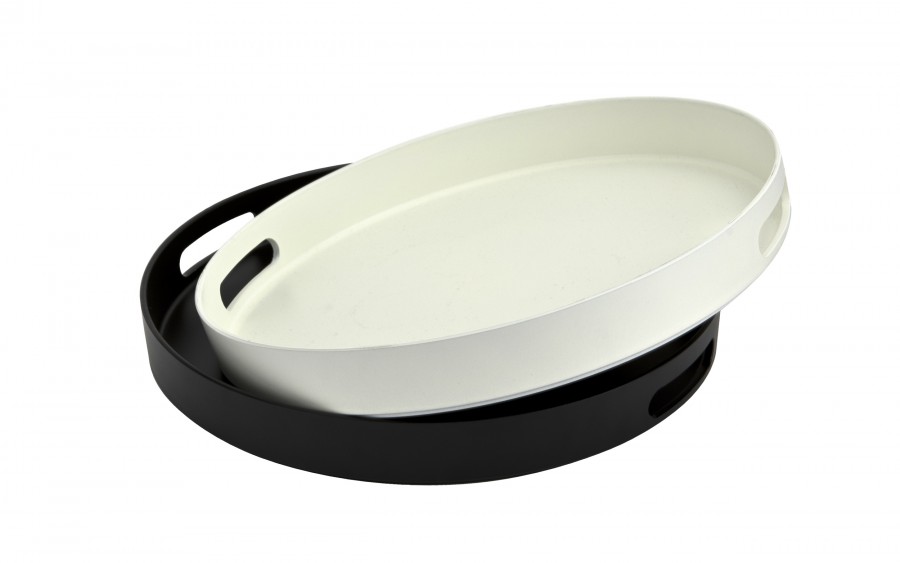Taca okrągła z uchwytami 33 cm mix
