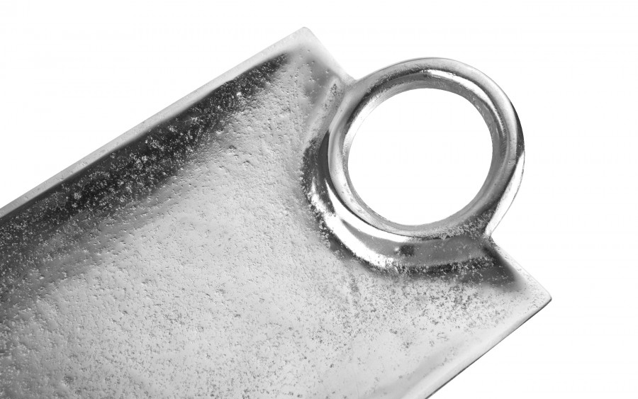 Taca dekoracyjna z uchwytami 54x18 cm metalowa IV0108