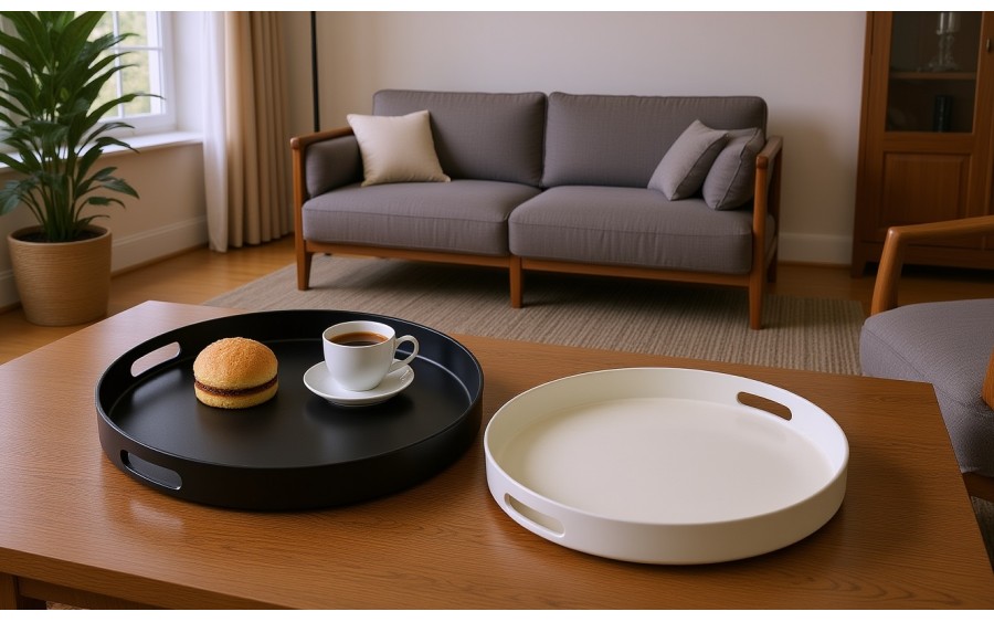 Taca okrągła z uchwytami 33 cm mix