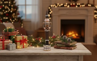 Figurka świąteczna Dziadek do orzechów prezent 46 cm 172869