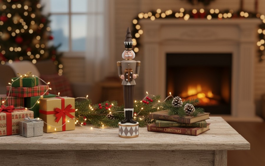 Figurka świąteczna Dziadek do orzechów prezent 46 cm 172869