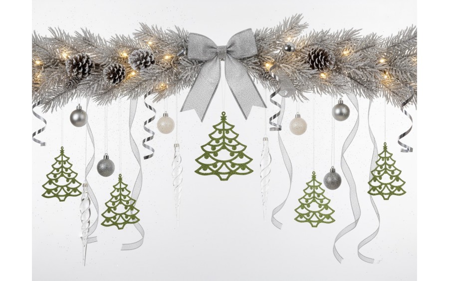 12x Ozdoba świąteczna choinka zielona