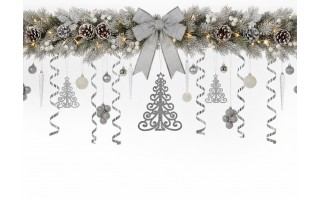 Ozdoba świąteczena Choinka srebrna