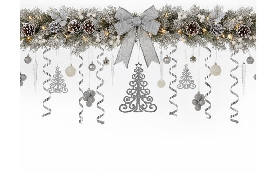 Ozdoba świąteczena Choinka srebrna