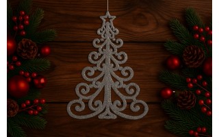 Ozdoba świąteczena Choinka srebrna