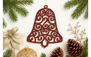 12x Ozdoba świąteczna czerwony dzwonek