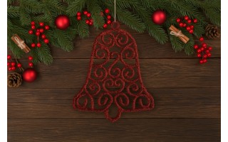 12x Ozdoba świąteczna czerwony dzwonek