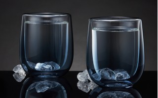 Komplet 2 szklanek termicznych Ombre 350 ml szary AMBITION