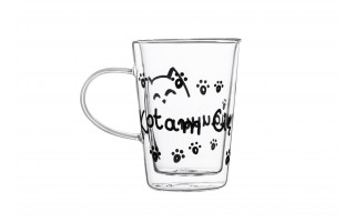 Szklanka termiczna z uchem Love Kotam Cię 350 ml AMBITION