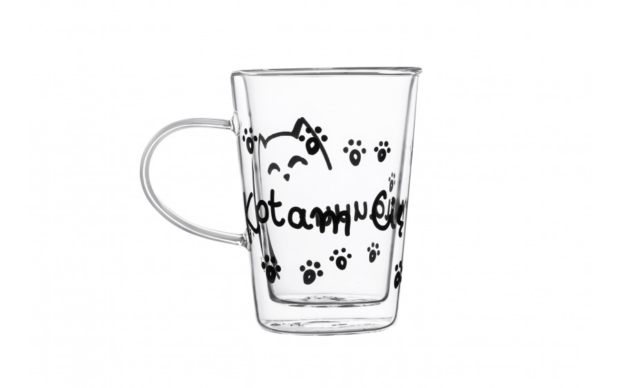 Szklanka termiczna z uchem Love Kotam Cię 350 ml AMBITION