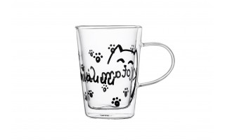 Szklanka termiczna z uchem Love Kotam Cię 350 ml AMBITION