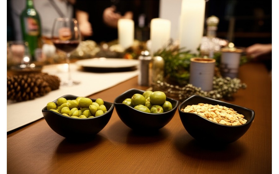 Komplet 3 salaterek Salsa 9,5 cm czarny AMBITION