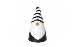 Figurka świąteczna Skrzat 18 cm czarno biały