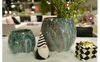 Figurka świąteczna Skrzat 18 cm czarno biały