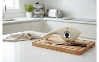 Ostrzałka do noży SHARK 3-stopniowa kremowa