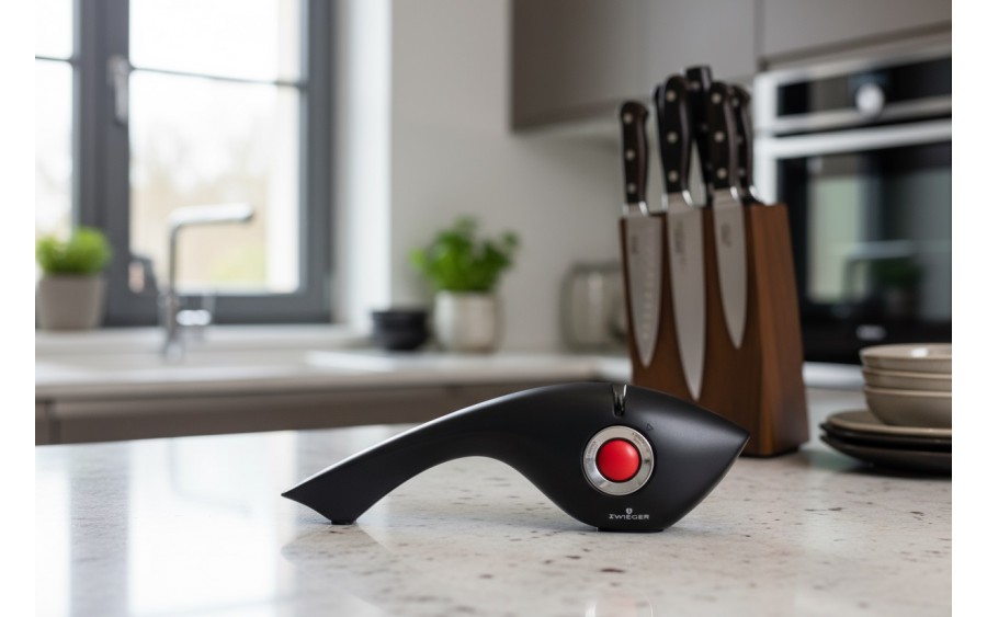 Ostrzałka do noży SHARK 3-stopniowa czarny