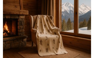 Koc bawełniany 150x200 cm SAVONA Ski Mania