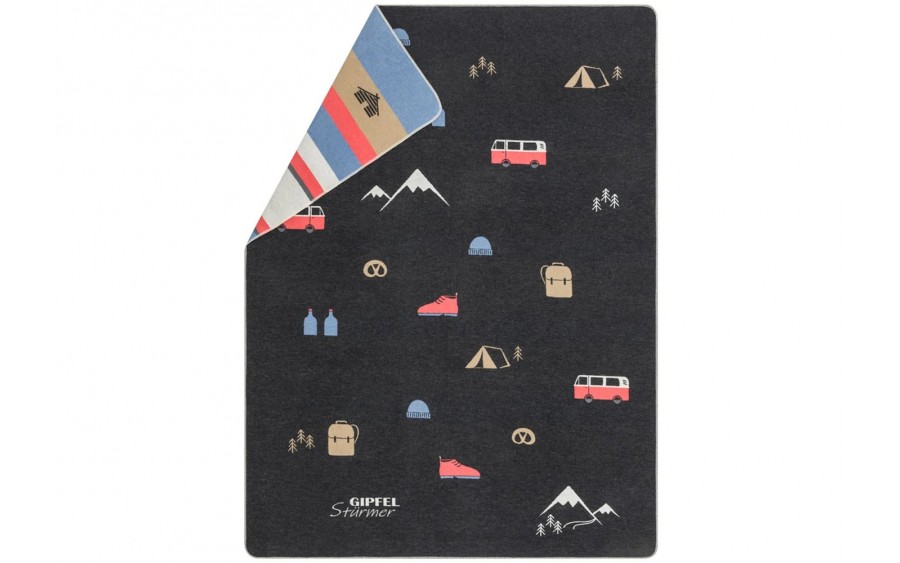 Koc bawełniany 140x200 cm SILVRETTA Charcoal