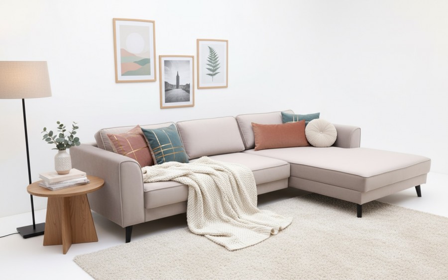 Narożnik Lumber Jack z funkcją spania i poj. na pościel