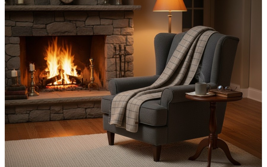 Koc wełniany 160x200 cm MERANO „Karo” 07569360