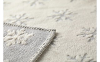 Koc bawełniany 135x200 cm CARLA „Snowflake” grey 172897K2