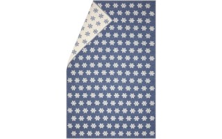 Koc bawełniany 135x200 cm CARLA „Snowflake” blue 172827K2