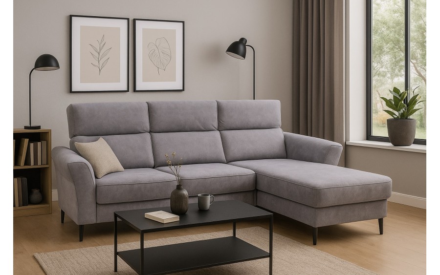 Narożnik Mellow z funkcją spania i poj. na pościel