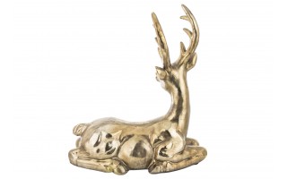 Figurka Renifer złoty 34,5x28x15 cm