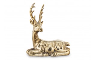 Figurka Renifer złoty 34,5x28x15 cm