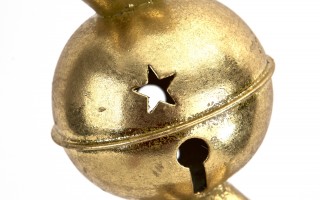 Ozdoba Dzwonek metalowy Cukierek 16,5x8 cm złoty 1614