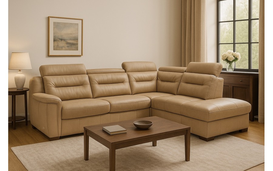 Narożnik Salmo z funkcją spania i poj. na pościel