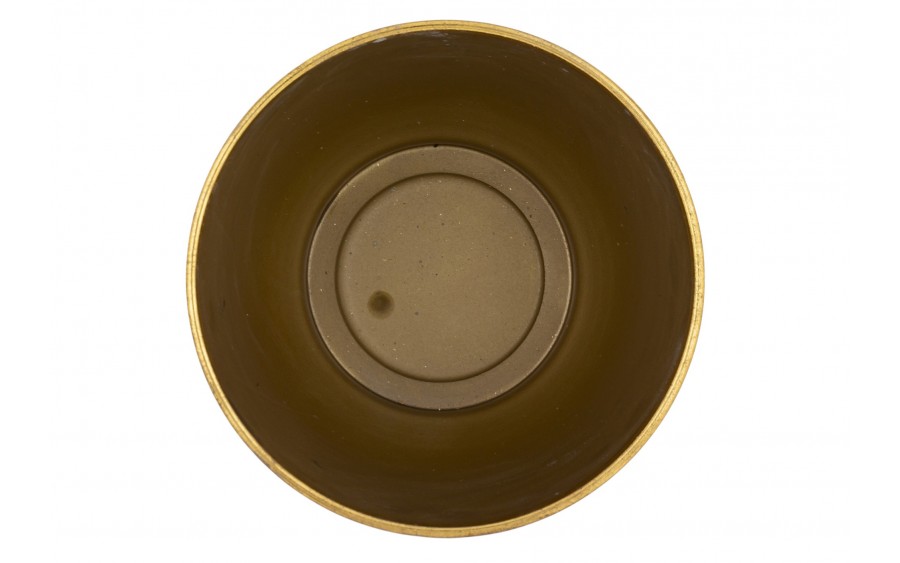 Metalowa osłonka na doniczkę 15 cm złota