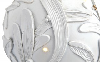 Ozdoba świąteczna LED Bombki ceramiczne 60 cm biało-złota