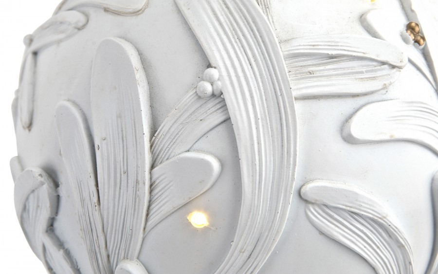 Ozdoba świąteczna LED Bombki ceramiczne 60 cm biało-złota