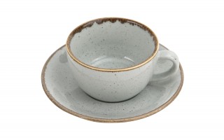 Filiżanka porcelanowa 250 ml + spodek Seasons Grey
