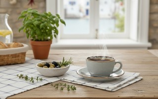 Filiżanka porcelanowa 250 ml + spodek Seasons Grey