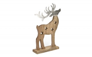 Figurka świąteczna drewniana Renifer 40 cm
