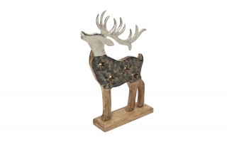 Figurka świąteczna drewniana Renifer 40 cm