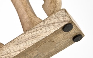 Figurka świąteczna drewniana Renifer 50 cm złota