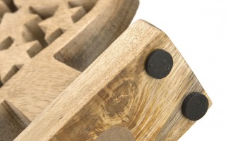 Figurka świąteczna drewniana Choinka 30 cm mała złota