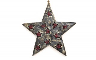 Zawieszka świąteczna z drewna Gwiazda 20 cm