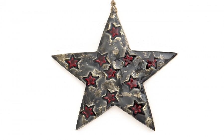 Zawieszka świąteczna z drewna Gwiazda 20 cm