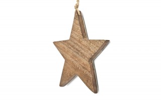 Zawieszka świąteczna z drewna Gwiazda 15 cm