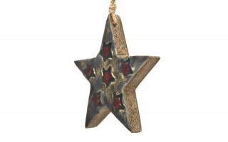 Dekoracja świąteczna z drewna Gwiazda 10 cm