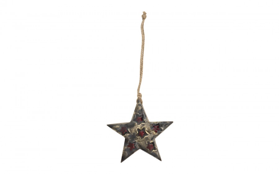 Dekoracja świąteczna z drewna Gwiazda 10 cm